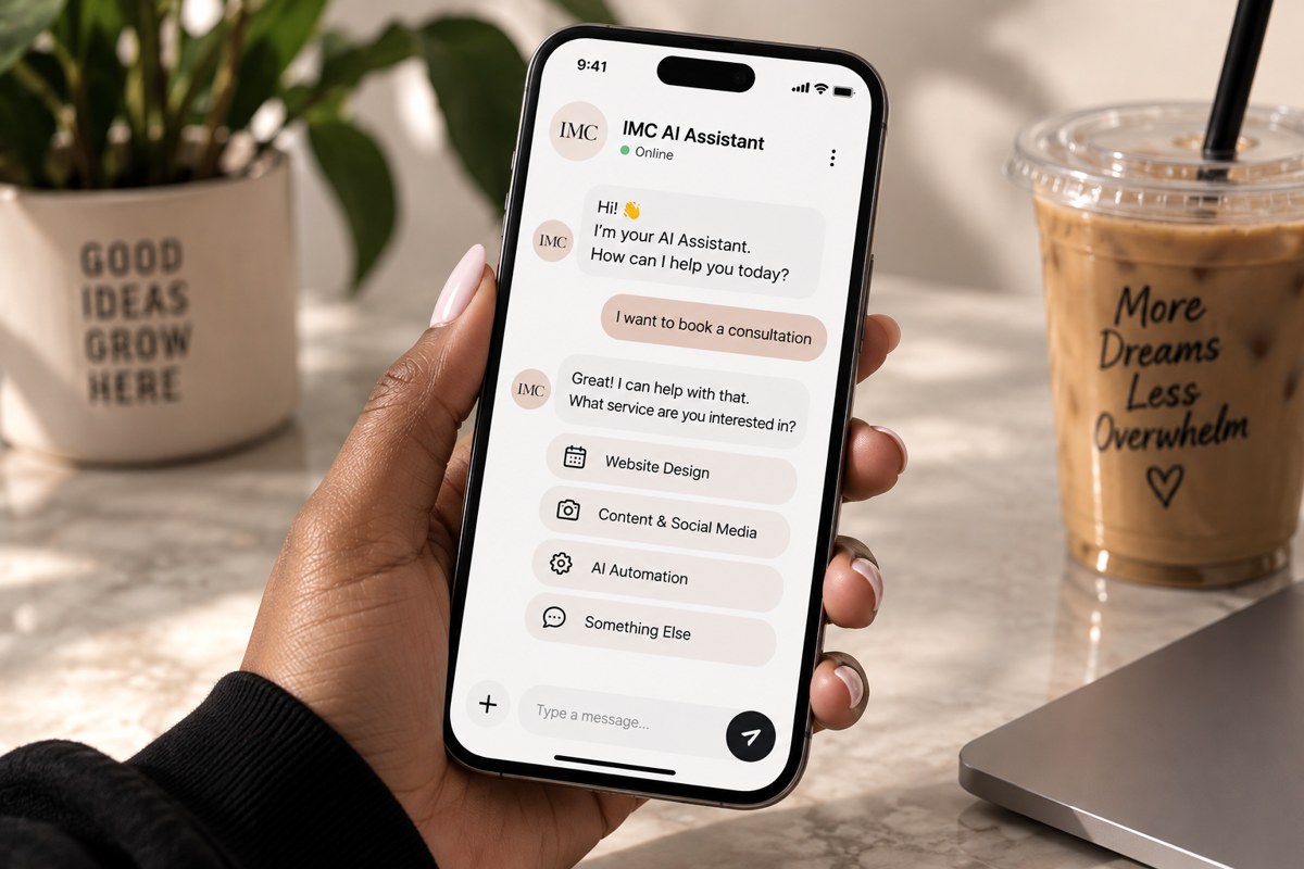 Customer using an AI assistant on a phone